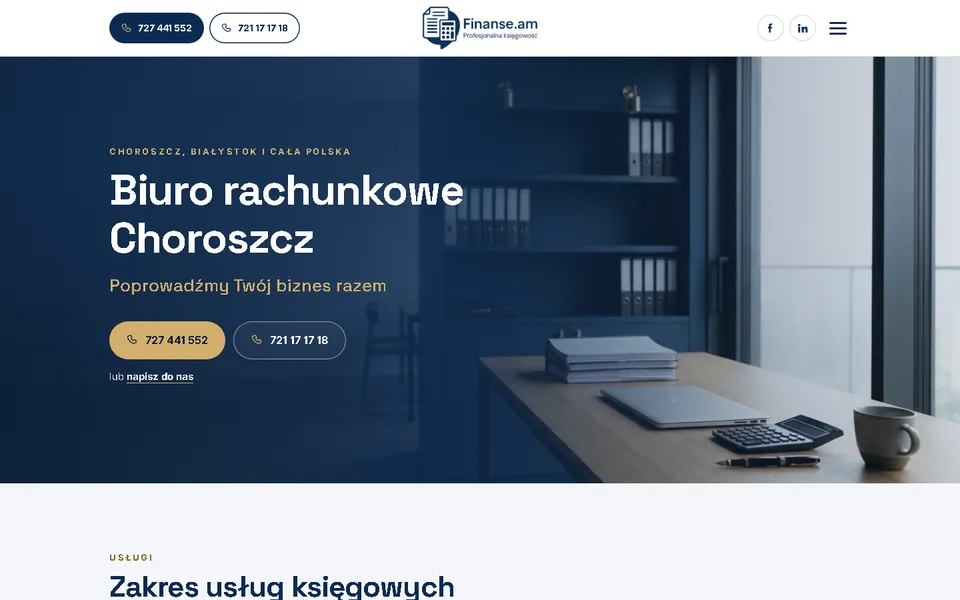 Strona Finanse.am na komputerze