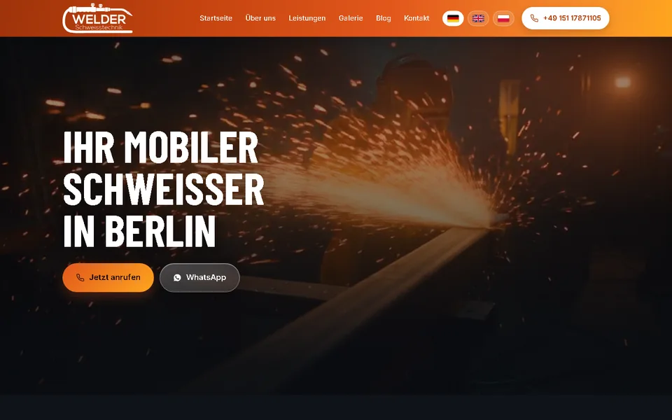 Strona Welder Schweisstechnik na komputerze