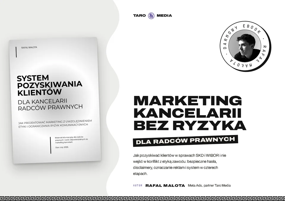 Okładka ebooka Marketing kancelarii bez ryzyka, autor Rafał Małota